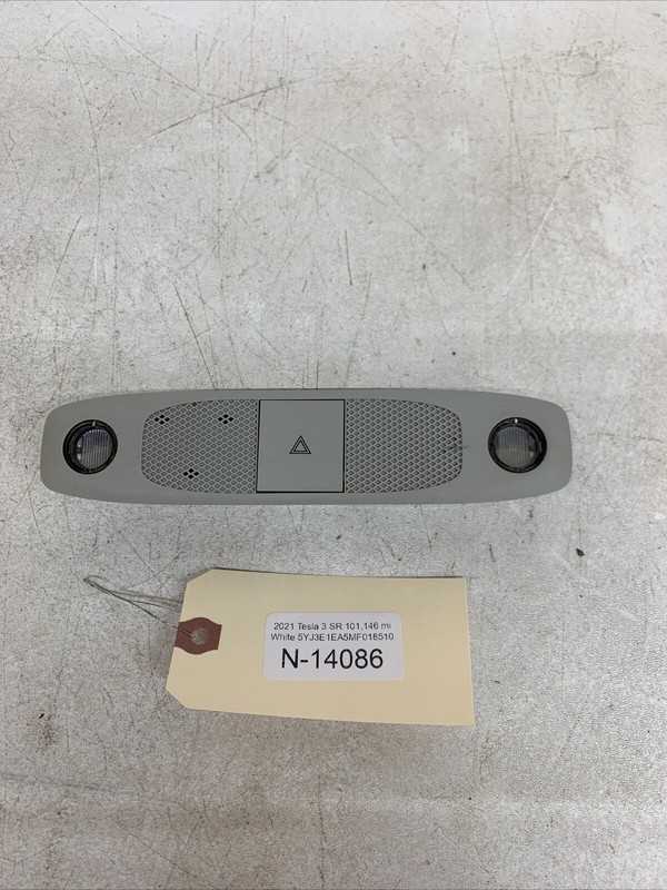 17-23 TESLA 3 OVERHEAD CONSOLE DOME LIGHT HAZARD SWITCH 1092573-00-L 14086 B140