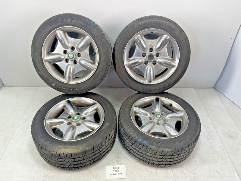 ✅ 97-02 OEM Jaguar XK8 XKR Alloy Wheel Rims 8Jx17 ET33 W/ Tires Roadtour SET