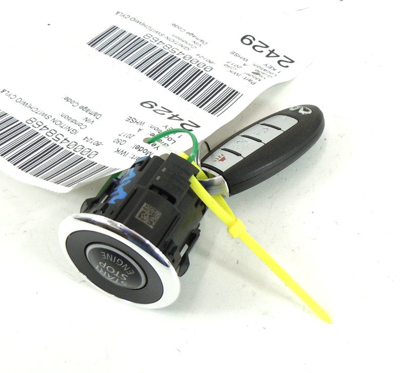 2014-2023 Infiniti Q50 Ignition Start Stop Control Switch W/ Key Fob OEM