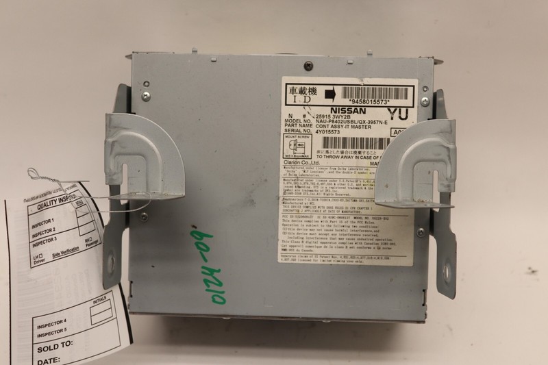 2015 INFINITI QX70 AM FM STEREO SINGLE CD RADIO RECEIVER CONTROL UNIT OEM