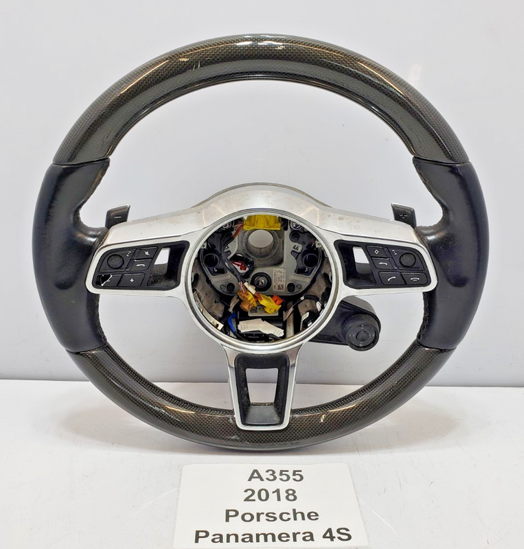 ✅ 18-23 OEM Porsche Panamera 4S 971 Multifunction Steering Wheel Leather NOTE*