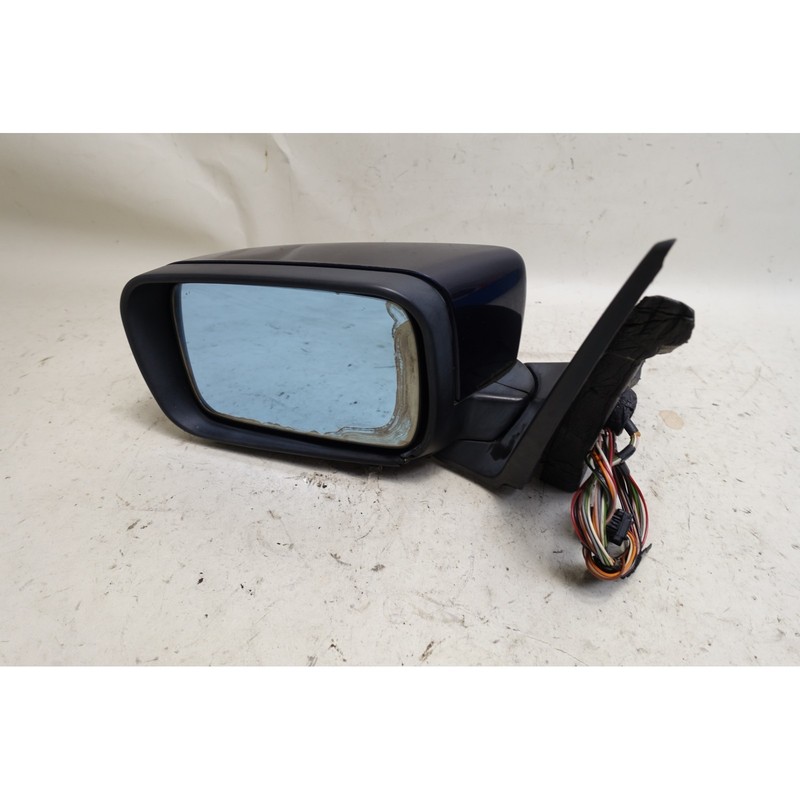 Damaged 00-03 BMW E46 3-Series Left Outside Side Mirror Assembly Orient Blue OEM
