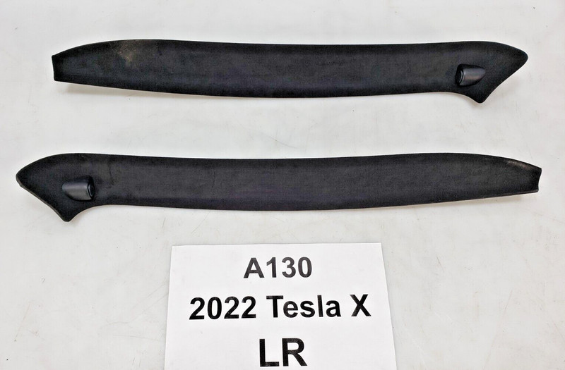 ✅ 21-23 OEM Tesla Model X Front Passenger Driver Side Sunvisor Bezel Trim SET