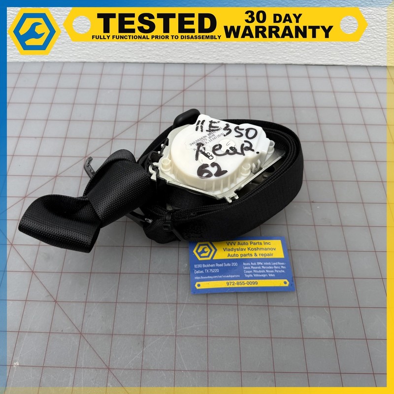 10-16 Mercedes E-class W212 REAR CENTER SEAT BELT Black OEM