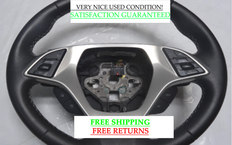 2015-2019 CHEVROLET C7 CORVETTE LEATHER STEERING WHEEL VERY NICE OEM!!