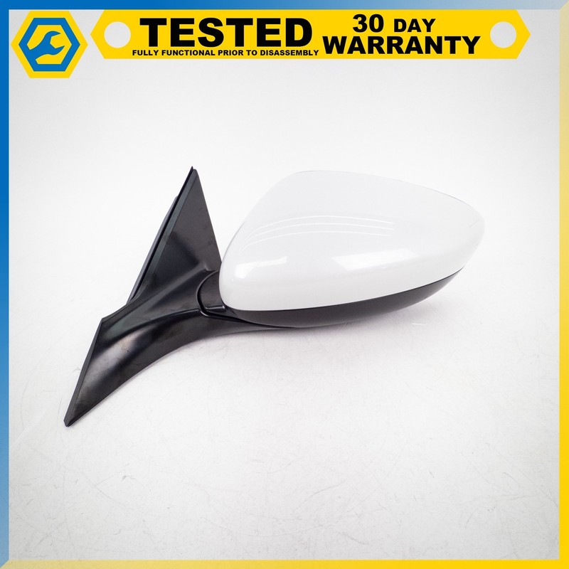 18-22 HONDA ACCORD FRONT LEFT DRIVER SIDE DOOR MIRROR ASSEMBLY WHITE OEM