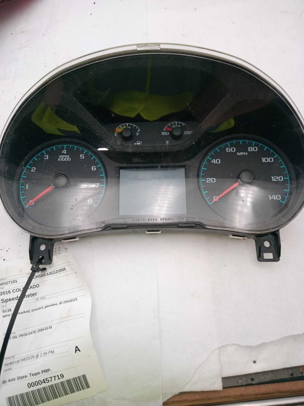 Used Speedometer Gauge fits: 2016 Chevrolet Colorado MPH US market cluster gasol