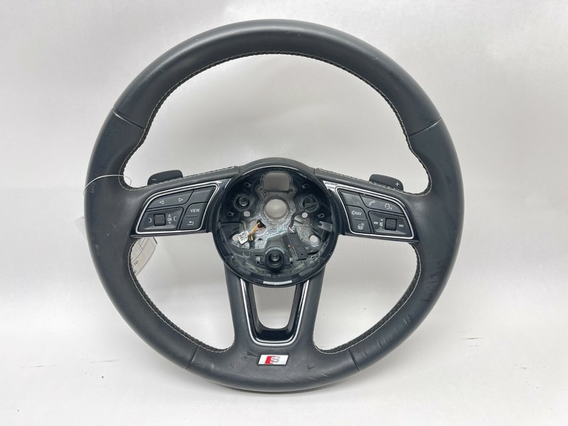 18 19 AUDI S5 B9 SPORTBACK HEATED STEERING WHEEL OEM BLACK W/ PADDLE SHIFTS