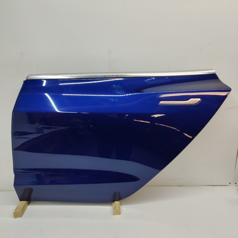 17-20 Tesla Model 3 M3 Rear Driver Side Door Shell Panel Left LH Blue 26034