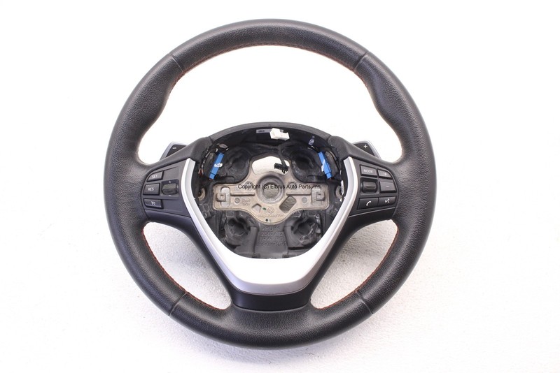 BMW 435i F32 14 15 16 SPORT STEERING WHEEL PADDLE SHIFTERS NON HEATED RED STITCH