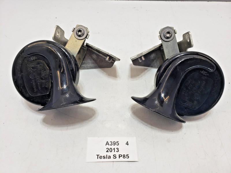 ✅ 12-21 OEM Tesla Model S Seger High Low Pitch Note Tone Horn Signal Black SET