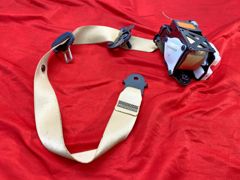 07-14 BMW E70 E71 X5 X6 Front Right Passenger Upper Seatbelt Retractor Beige OEM