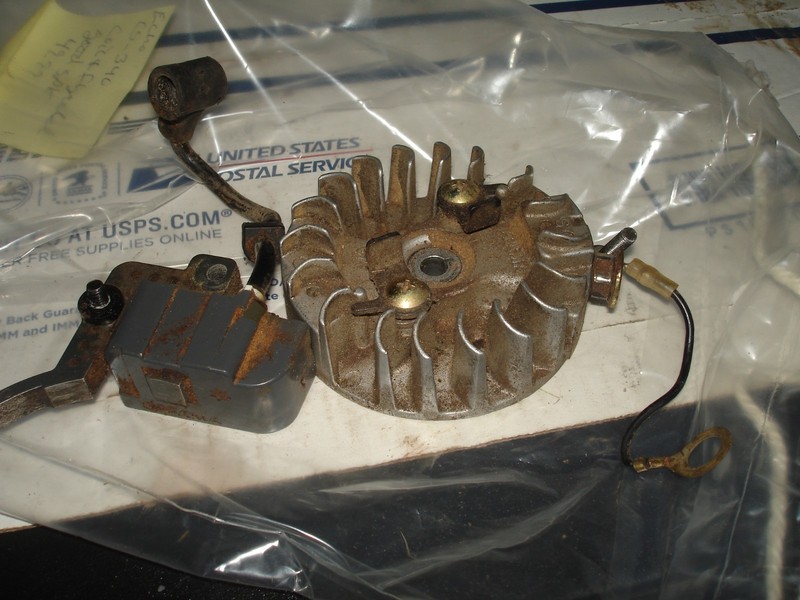 Echo cs-340 coil and flywheel chainsaw partbin 355