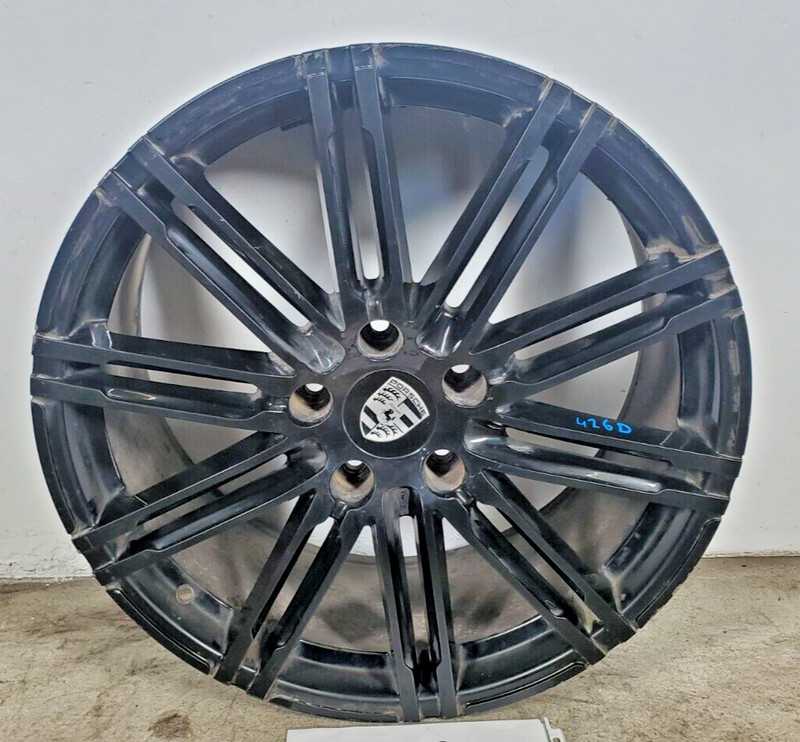 ✅ 11-18 OEM Porsche Cayenne S 958 20" Rear Wheel Rim R9.5Jx20 ET55 Black NOTE*