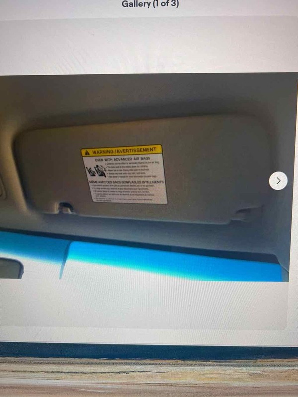 Sun Visor HYUNDAI IONIQ Right 17 18 19 20 21 22