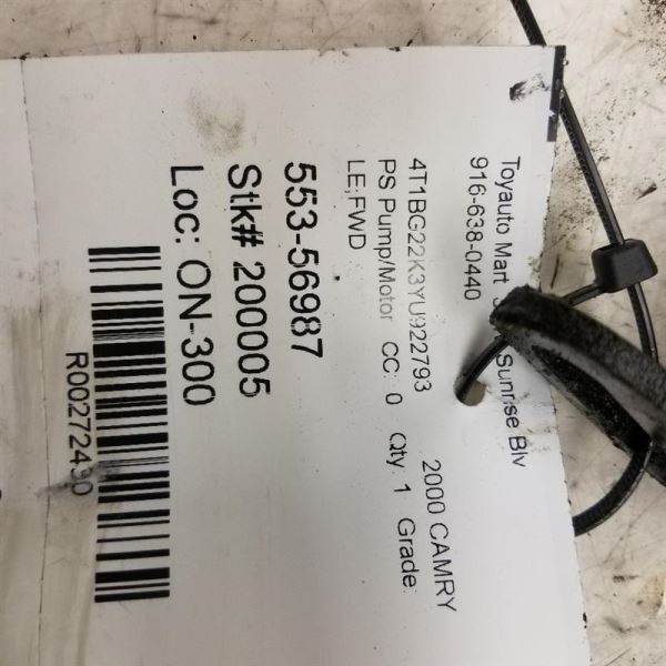 97 98 99 00 01 TOYOTA CAMRY LE POWER STEERING PUMP
