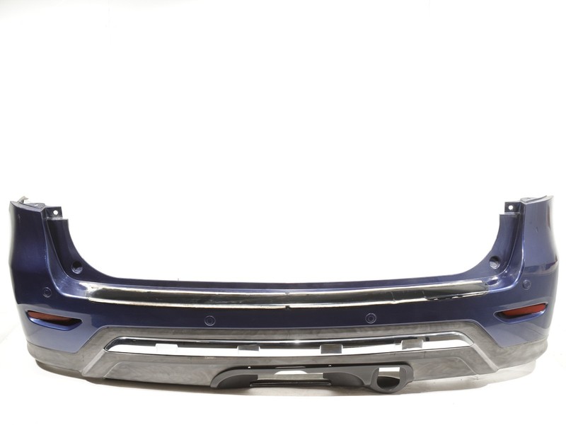 2017-2020 Nissan Pathfinder Rear Bumper Cover Blue RBY OEM w/ Hitch & Sensor PDC