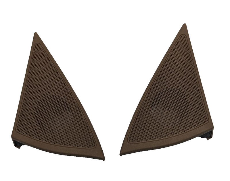 07-13 Mercedes W221 S550 Front Left Right Door Tweeter Speaker Covers Brown