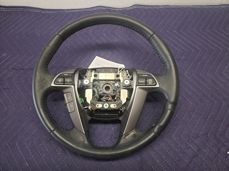 2014 Honda Odyssey Black Leather Steering Wheel w/ Radio & Cruise Control OEM