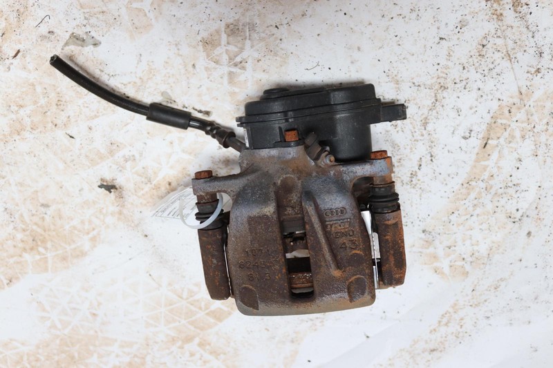 2011-214 AUDI A8 QUATTRO REAR LEFT SIDE BRAKE CALIPER 330MM 12.992" ROTOR OEM