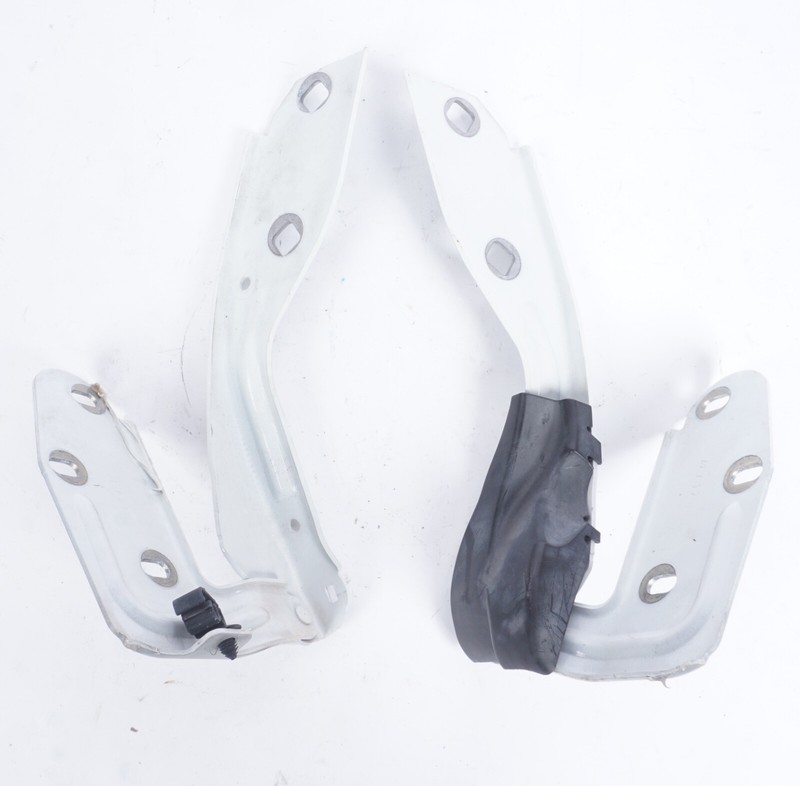 11-14 PORSCHE CAYENNE (958) FRONT LEFT & RIGHT HOOD HINGE SET OF 2 WHITE