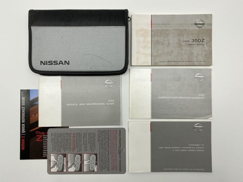 Owners Manual 2003 Nissan 350Z 81225