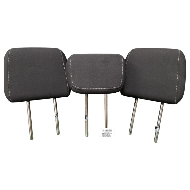 2015 - 2018 Ford Focus Rear Seat Headrests OEM Set of 3 Black Cloth W/ WHITE OEM