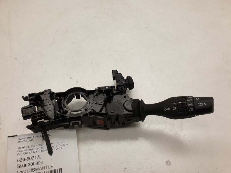 Driver Column Switch Turn With Fog Lamps Fits 15-18 LEXUS RC350 84140-30360