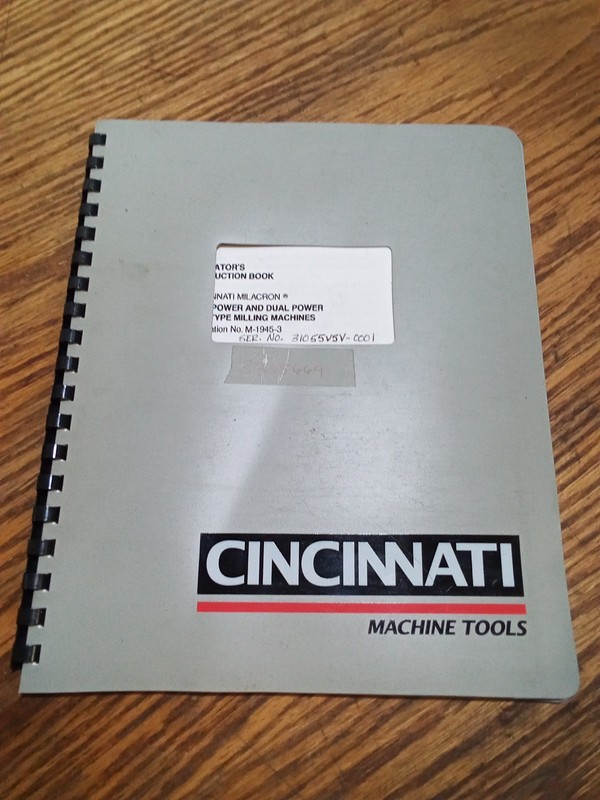 Cincinnati Milacron Operators Instruction Book