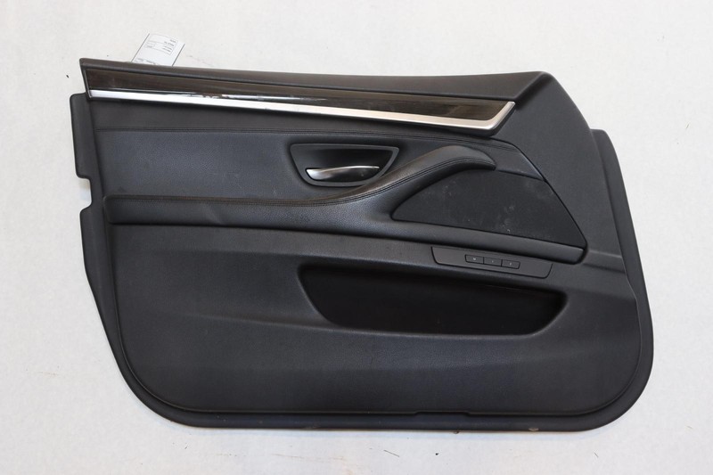 2011-2016 BMW 535I F10 FRONT LEFT DRIVER SIDE DOOR PANEL NAPPA LEATHER BLACK OEM