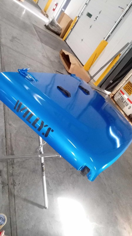 2021 Jeep Wrangler OEM Blue Hood Panel 68281949AD Used 34K Miles