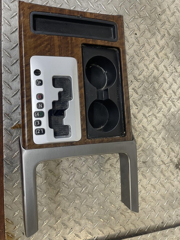 2008-2015 NISSAN TITAN CENTER SHIFT SHIFTER TRIM BEZEL WOOGRAIN OEM