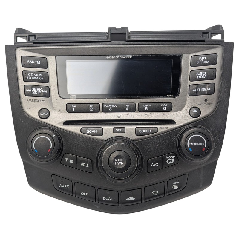 03-07 Honda Accord AM FM radio cd player dual climate control 39050SDAL300 7BK2