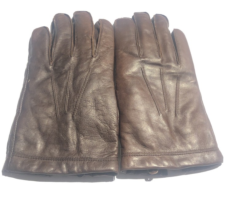 Lauren Ralph Lauren Soft Brown Leather Gloves Small