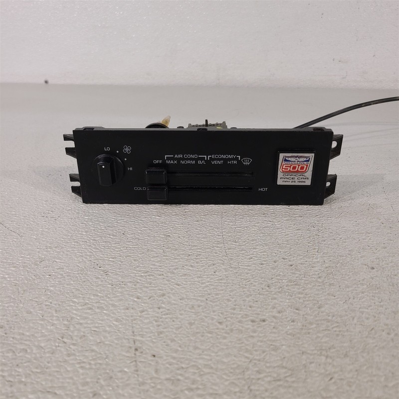 86-89 Corvette C4 Climate Control Hvac Control Screen W/ Indy 500 Emblem Aa7435