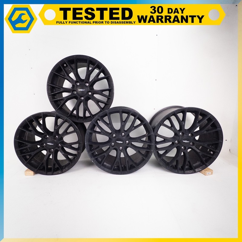 05-13 CHEVROLET CORVETTE C6 FRONT REAR LEFT RIGHT WHEEL RIM 18" 19" BLACK SET