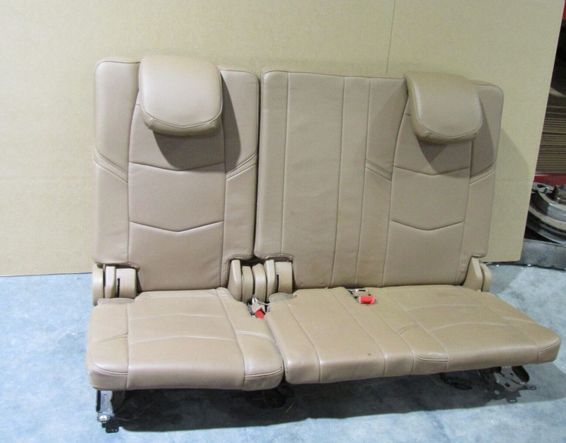 15 ESCALADE ESV Platinum Choccachino Power Folding Leather Rear 3rd Row Seat