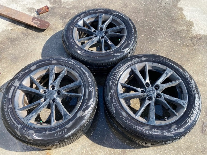 16-20 INFINITI Q50 WHEEL RIMS W/ TIRES 225/55 R17 17" SET OF 3 OEM