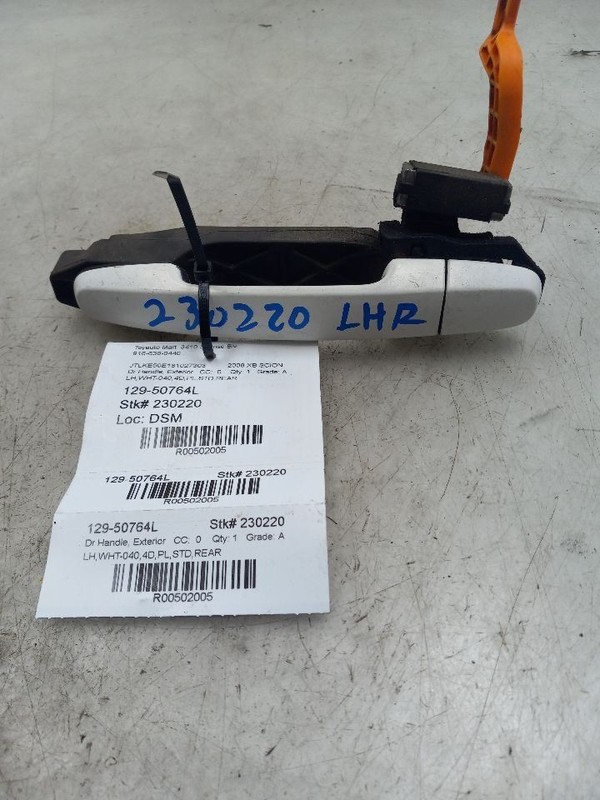 08-15 SCION XB REAR DRIVER LEFT EXTERIOR DOOR HANDLE