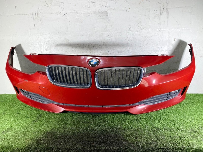 12-15 BMW SERIES 3 328i FRONT BUMPER SHELL SKIN W/ GRILL & FOG LIGHTS RED OEM