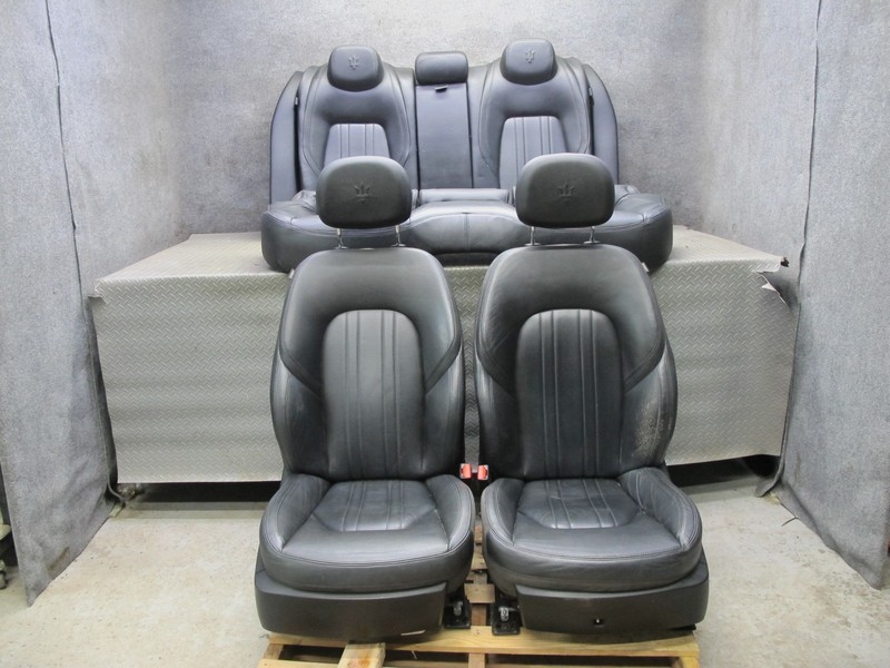 2014-2017 MASERATI GHIBLI M157 SQ4 FRONT & REAR SEAT SET LEATHER BLACK