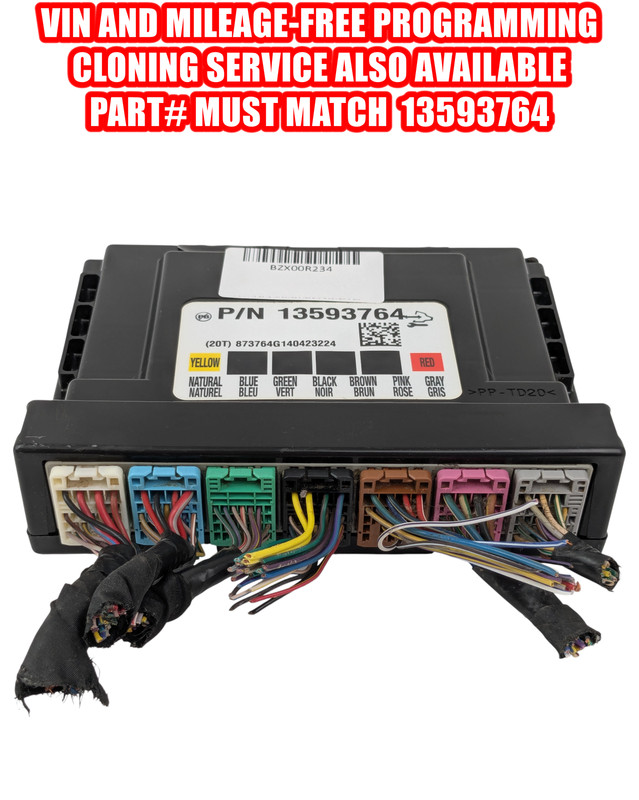 VIN PROGRAMMED PLUG & PLAY BCM BCU CADILLAC ATS 2014-2019 13593764