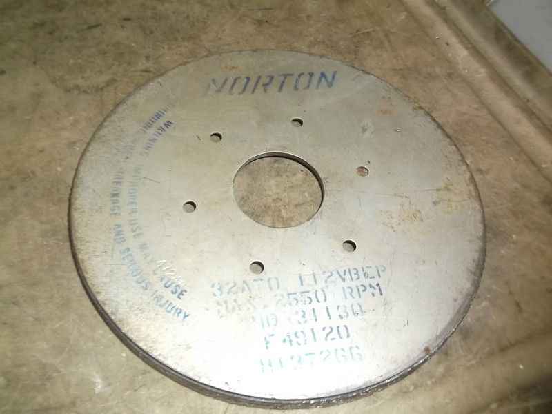 Norton 32ATO Grinding Wheel 112VBEP F-19120 Plate 2550 RPM *FREE SHIPPING*