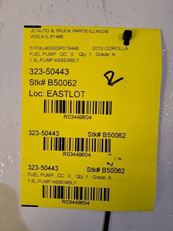 Fuel Pump Assembly Canada Market FWD Fits 09-14 MATRIX 3449604