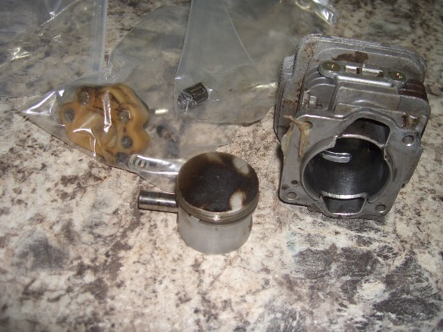 John Deere q500f piston cylinder chainsaw part only