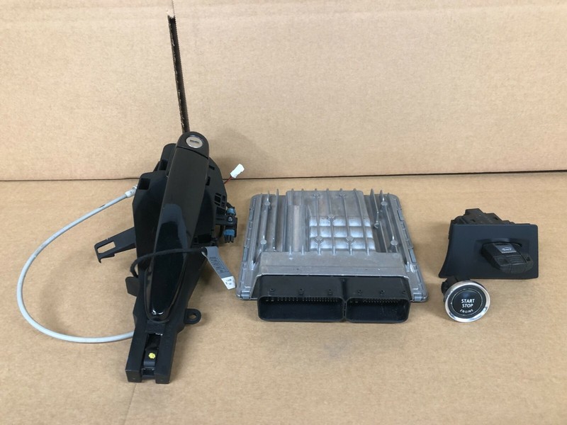 ⭐09-13 BMW 328I E92 E93 ECU ECM KEY INSERT HANDLE MODULE SET ASSY OEM LOT2246