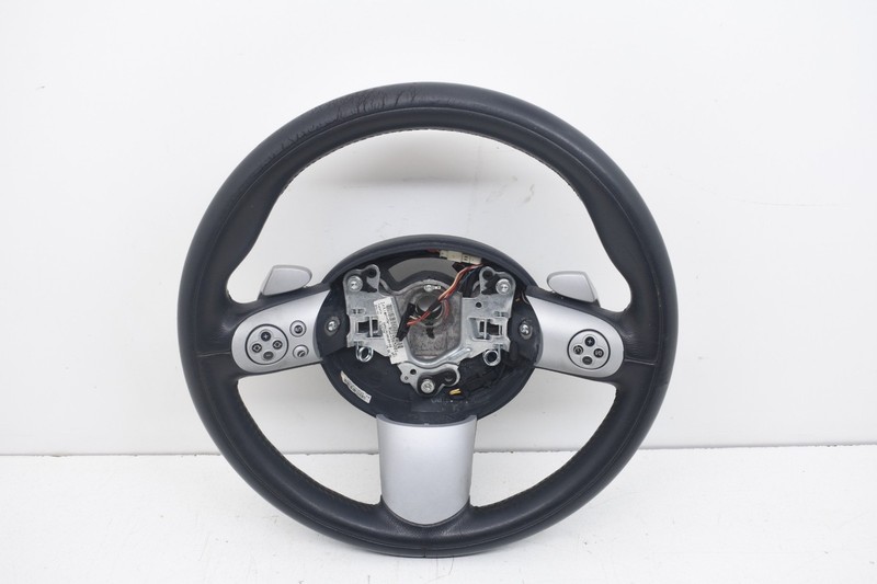 2006 MINI COOPER S 3-SPOKE LEATHER STEERING WHEEL WITH PADDLE SHIFTERS OEM KW86