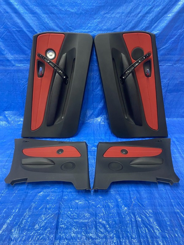 09-13 128i 135is Convertible Right Left Set of 4 Side Front Door Trim Panel Red