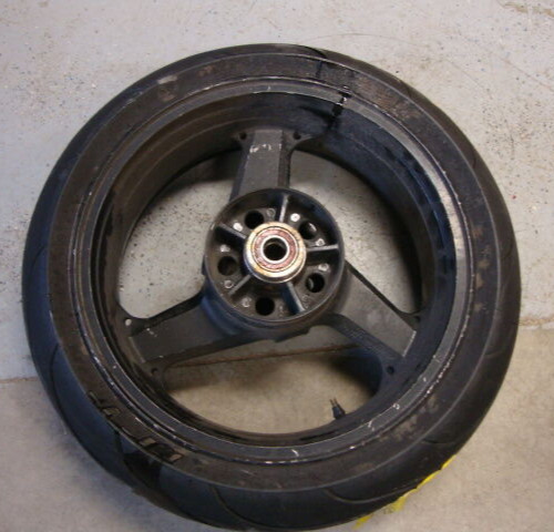 2005 Kawasaki Ninja ZX1200 ZX 1200 ZX1200 12 ZX12 Rear Rim Tire Wheel 190/50-17