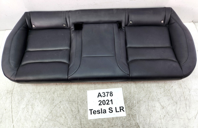 ✅ 21-25 OEM Tesla Model S Rear Seat 2nd Row Lower Cushion Bottom Leather Black